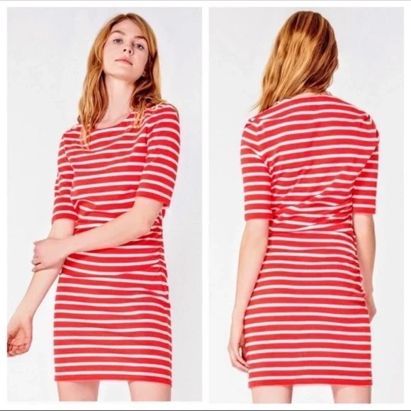 Veronica Beard Jeans Red Striped Dress - Picture 2 of 6